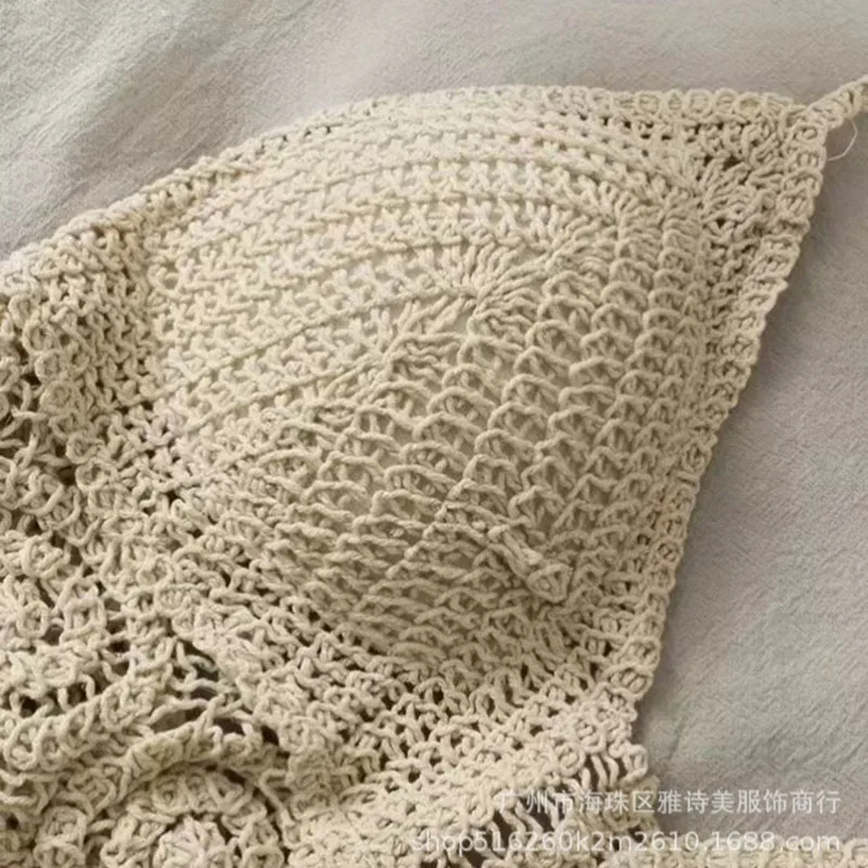 Women's Intimates woman Seaside Camisoles sexy camisole vest lace knitted beach back backless strapless short top Tank Underwear - Image 2