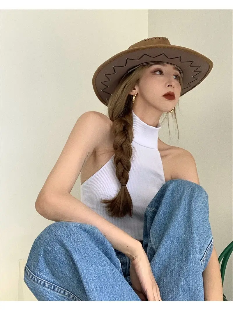 women Women's Clothing vests Camis Hanging Neck Strap Tank Top Summer Sexy Spicy Girl Style Fit Show Slim Waist Sleeveless Top - Image 5